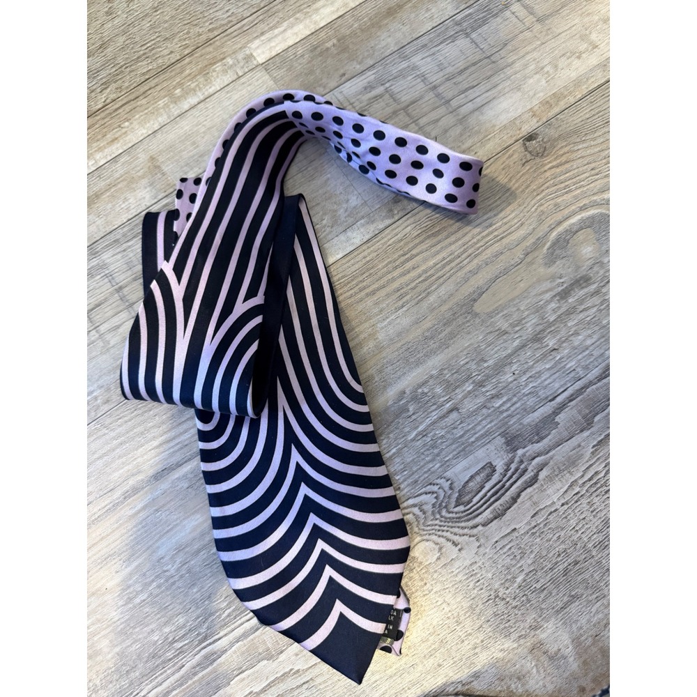 Valerio Garati Mens Necktie 100% Silk Geometric Polka Dot Purple One Size